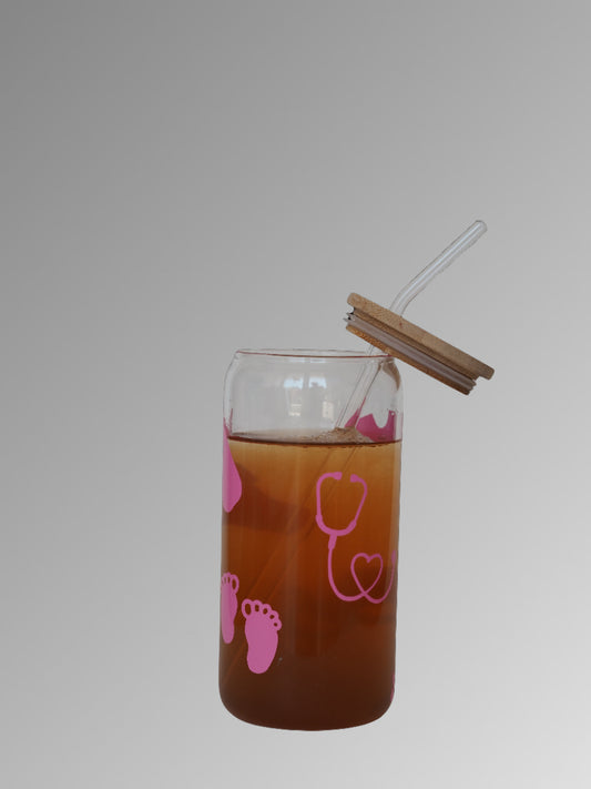 Pink Cloud Midwife Glas